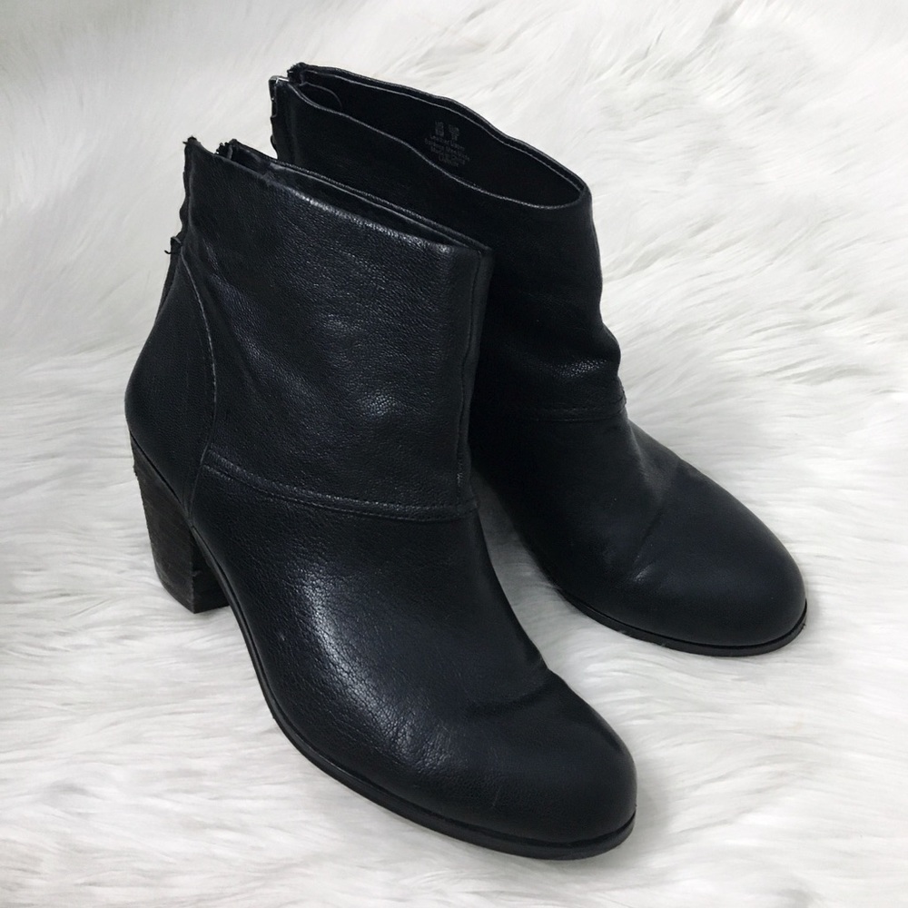 Sam Edelman Black Leather Ankle Booties Boots